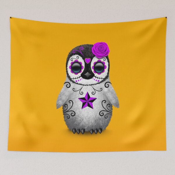 Item preview, Purple Day of the Dead Sugar Skull Penguin  designed and sold by JeffBartels.
