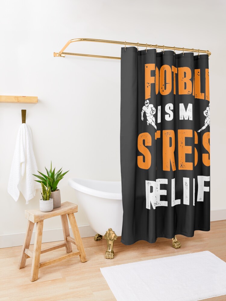 Cheap Fashion Football Is My Stress Relief Shower Curtain CS-2SX951Z0