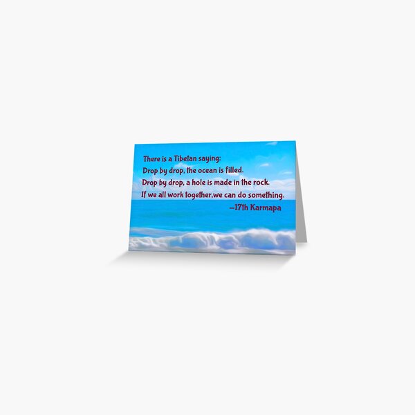 DROP BY DROP Greeting Card