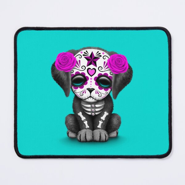 Item preview, Cute Purple Day of the Dead Puppy Dog Blue designed and sold by JeffBartels.