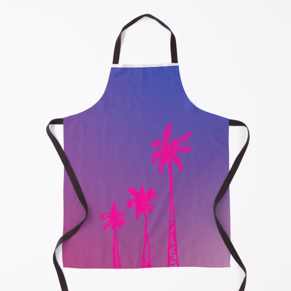 Item preview, Vintage hawaiian aloha, gradient pink and purple sunset and hot pink palm trees designed and sold by Emily Roberts.