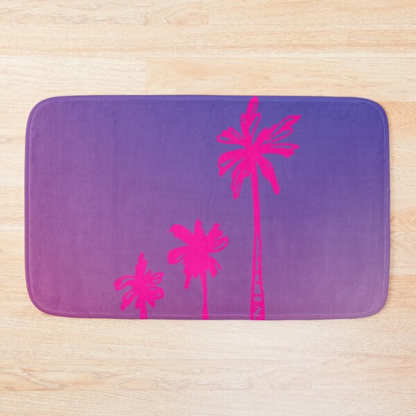 Item preview, Vintage hawaiian aloha, gradient pink and purple sunset and hot pink palm trees designed and sold by Emily Roberts.