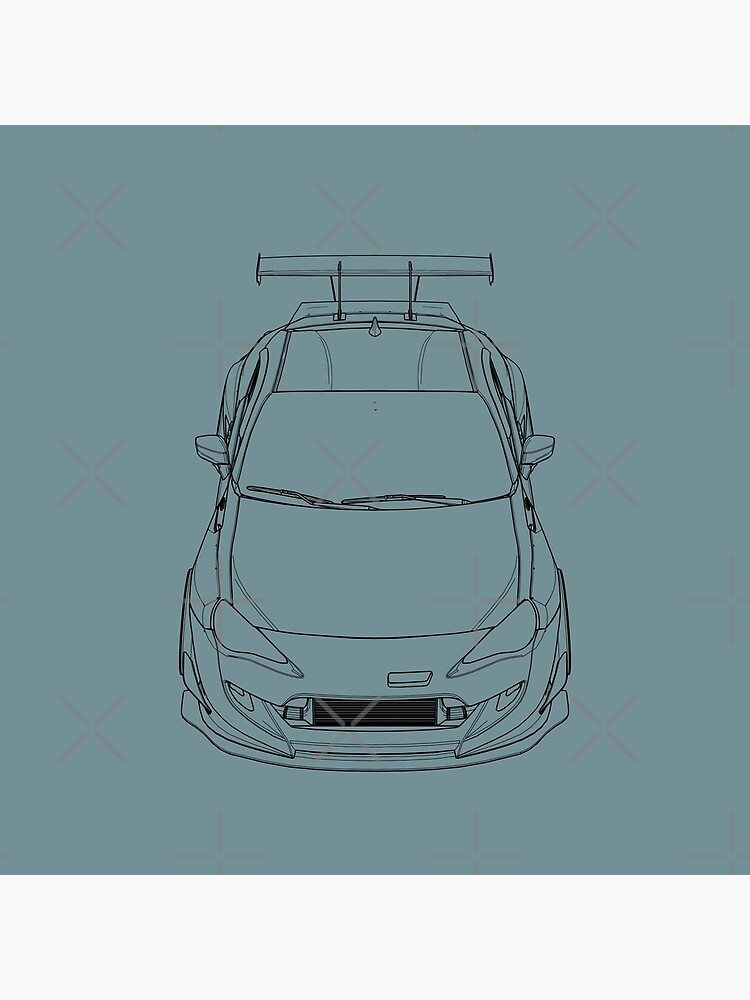 "Auto-Strichzeichnungen, Auto-Typ, Auto-Mädchen, JDM-Auto-Süchtiger
