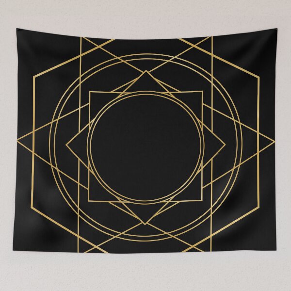 Item preview, Golden Hexagon Line Magic Circle designed and sold by Saanis.