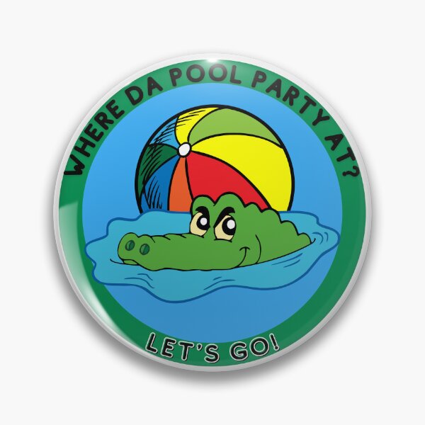 Artikelvorschau, Alligator bereit für die Poolparty – wo ist die Party? entworfen und verkauft von TracyDDigitals.