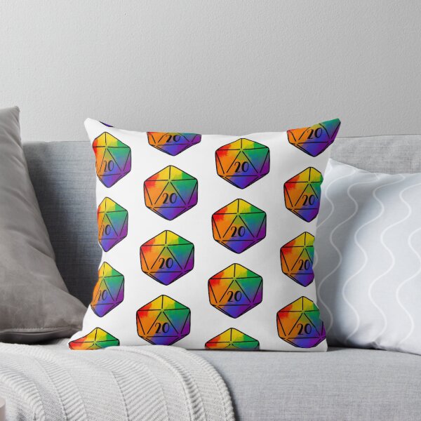 Aperçu de l'œuvre Dés arc-en-ciel D20 créée et vendue par ColourMeFun.