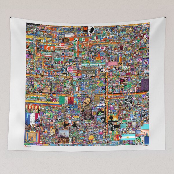 Item preview, R / place final image Sub Reddit Atlas Map meme designed and sold by sun-shadoww.