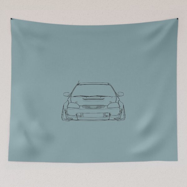 Item preview, Car line art, Car guy, Car girl JDM car addict, Civic Front Drawing designed and sold by CRWorks Shop.