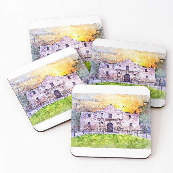 Item preview, The Alamo Watercolor Painting designed and sold by Mimi's Sunday.
