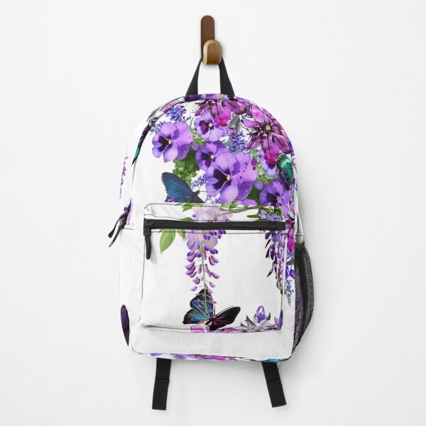 Item preview, Purple Flowers and Blue Butterflies designed and sold by tomorrowsart.