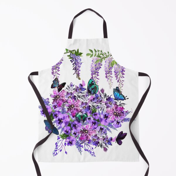 Item preview, Purple Flowers and Blue Butterflies designed and sold by tomorrowsart.
