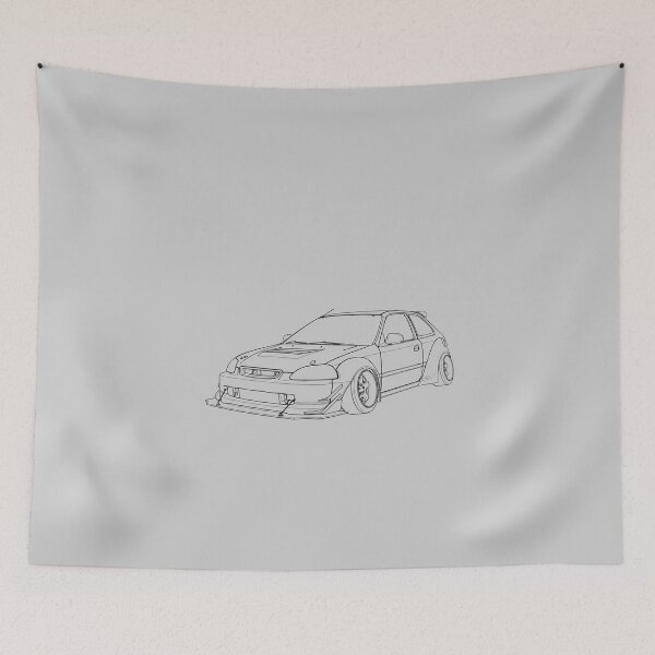 Item preview, Car line art, Car guy, Car girl JDM car addict, Civic Front Drawing designed and sold by CRWorks Shop.