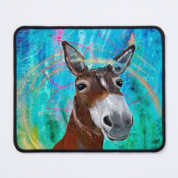 Item preview, Gold donkey - colorful donkey portrait designed and sold by SonjaNeuroth.