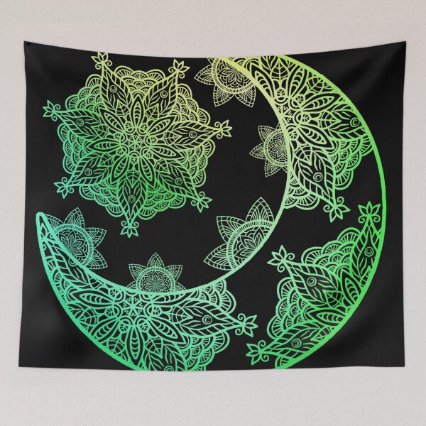 Item preview, Green Moon Mandala designed and sold by Ahenix.