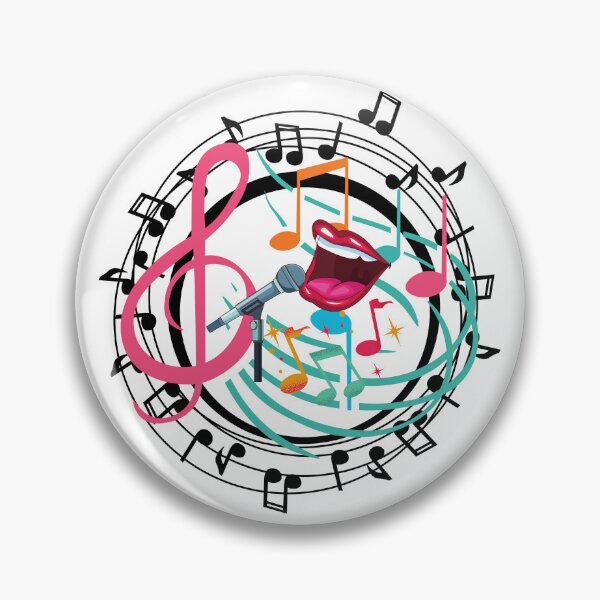 Item preview, Sang Girl! -Lips singing, notes flowing. designed and sold by TracyDDigitals.