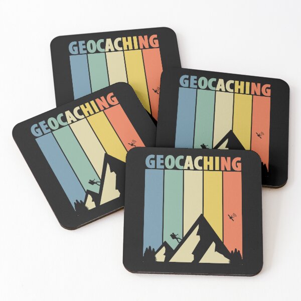Item preview, Hiking geocacher on mountain horizontal stripes sunset in pastel colors designed and sold by portrait4you.