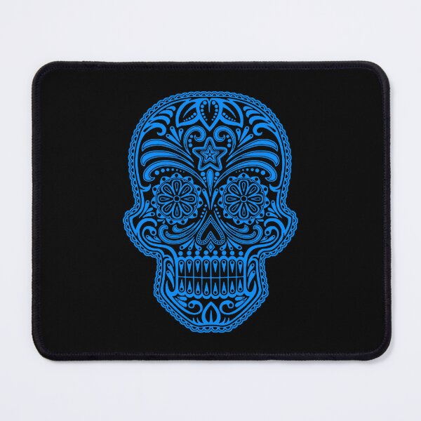 Item preview, Intricate Blue and Black Sugar Skull designed and sold by JeffBartels.