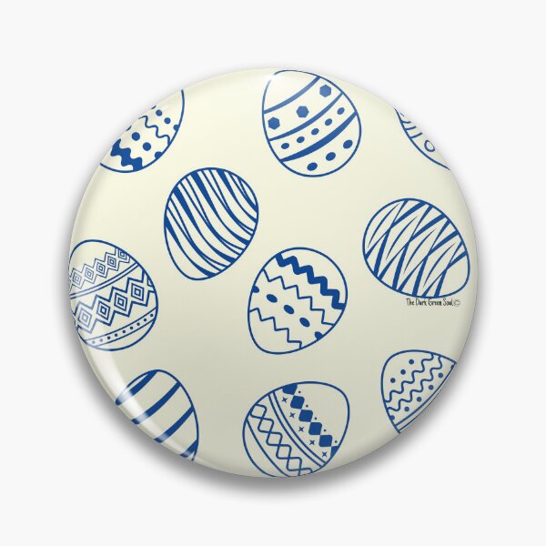 Item preview, Easter Egg Pattern - Navy Blue & Cream designed and sold by DarkGreenSoul.