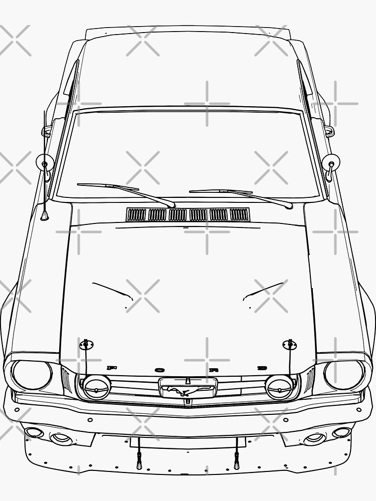 Car line art, Car guy, Car girl, USDM car addict, mustang gt Drawing |  Sticker