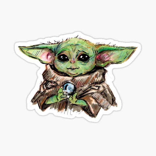 Baby Alien Cute Illustrated Sticker Sticker