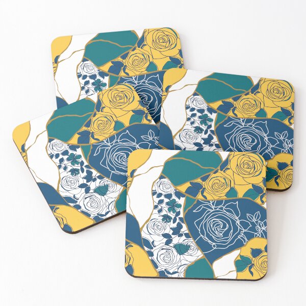 Item preview, Single line rose floral pattern designed and sold by urban-color.