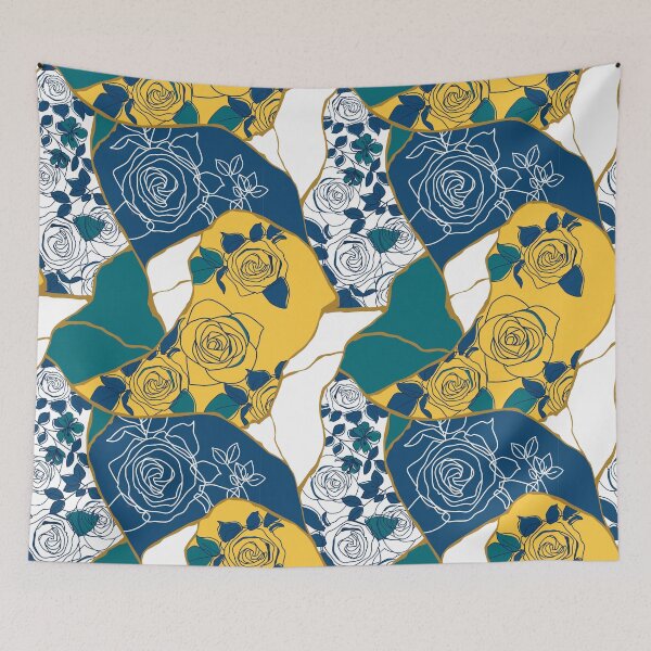Item preview, Single line rose floral pattern designed and sold by urban-color.