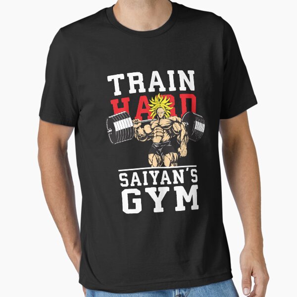 Train Hard, Saiyan's Gym Anime Gym Motivational Essential T-Shirt