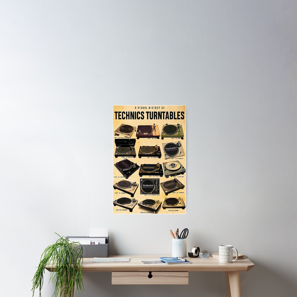 "A Visual History Of Technics Turntables" Poster for Sale by