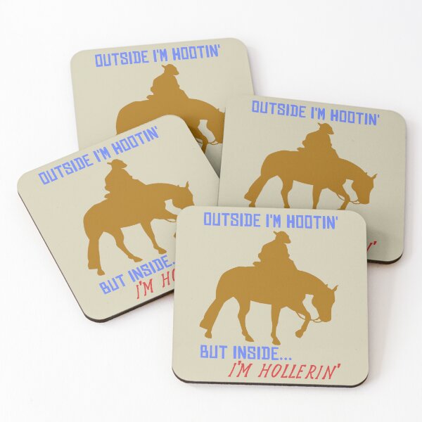 Item preview, Outside I'm Hootin', But Inside I'm Hollerin' - Meme, Cowboy, Oddly Specific  designed and sold by SpaceDogLaika.