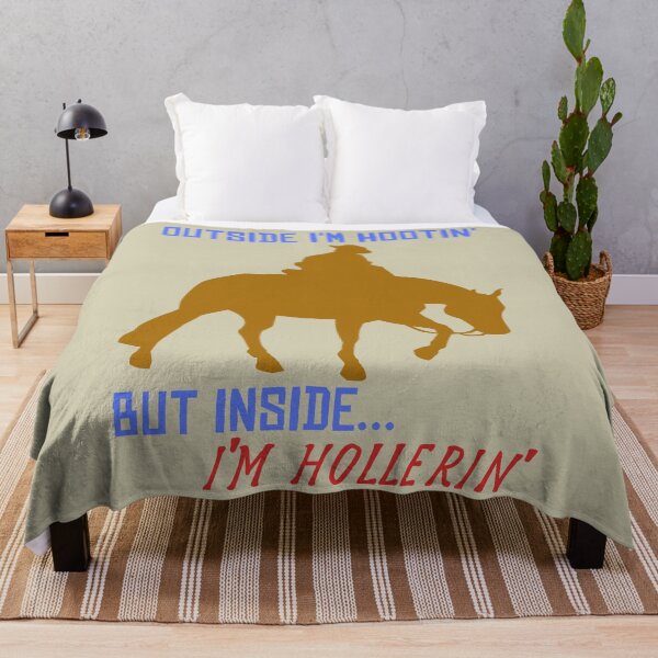 Item preview, Outside I'm Hootin', But Inside I'm Hollerin' - Meme, Cowboy, Oddly Specific  designed and sold by SpaceDogLaika.