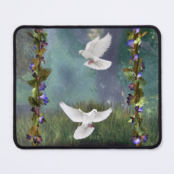 Item preview, Dreamland Doves by Floral Swingset designed and sold by Athena Milonas.