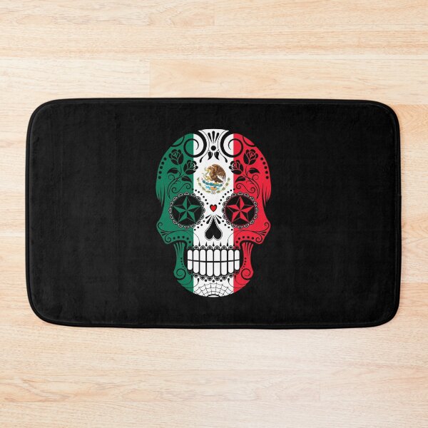 Item preview, Sugar Skull with Roses and Flag of Mexico designed and sold by JeffBartels.