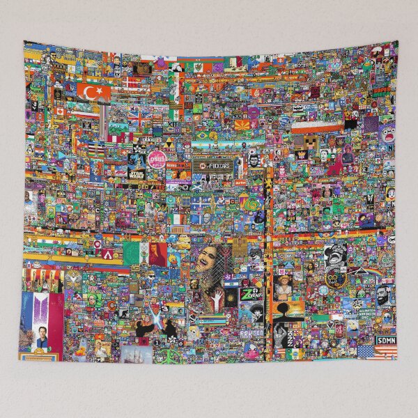 Artikelvorschau, r/place 10K Final Canvas Before the Whiteout (superhochauflösende Bearbeitung) 2022 entworfen und verkauft von Skootaloo.