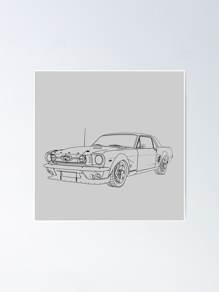 Ford Mustang car drawing