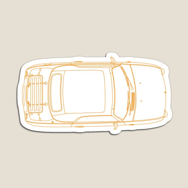 Item preview, Nissan Figaro Linework - Sweet Orange designed and sold by ThatsSoEadie.