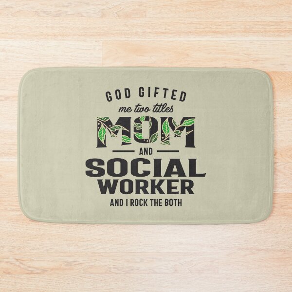 Item preview, God Gifted Me Two Titles Mom and Social Worker Mother's Day designed and sold by cidolopez.