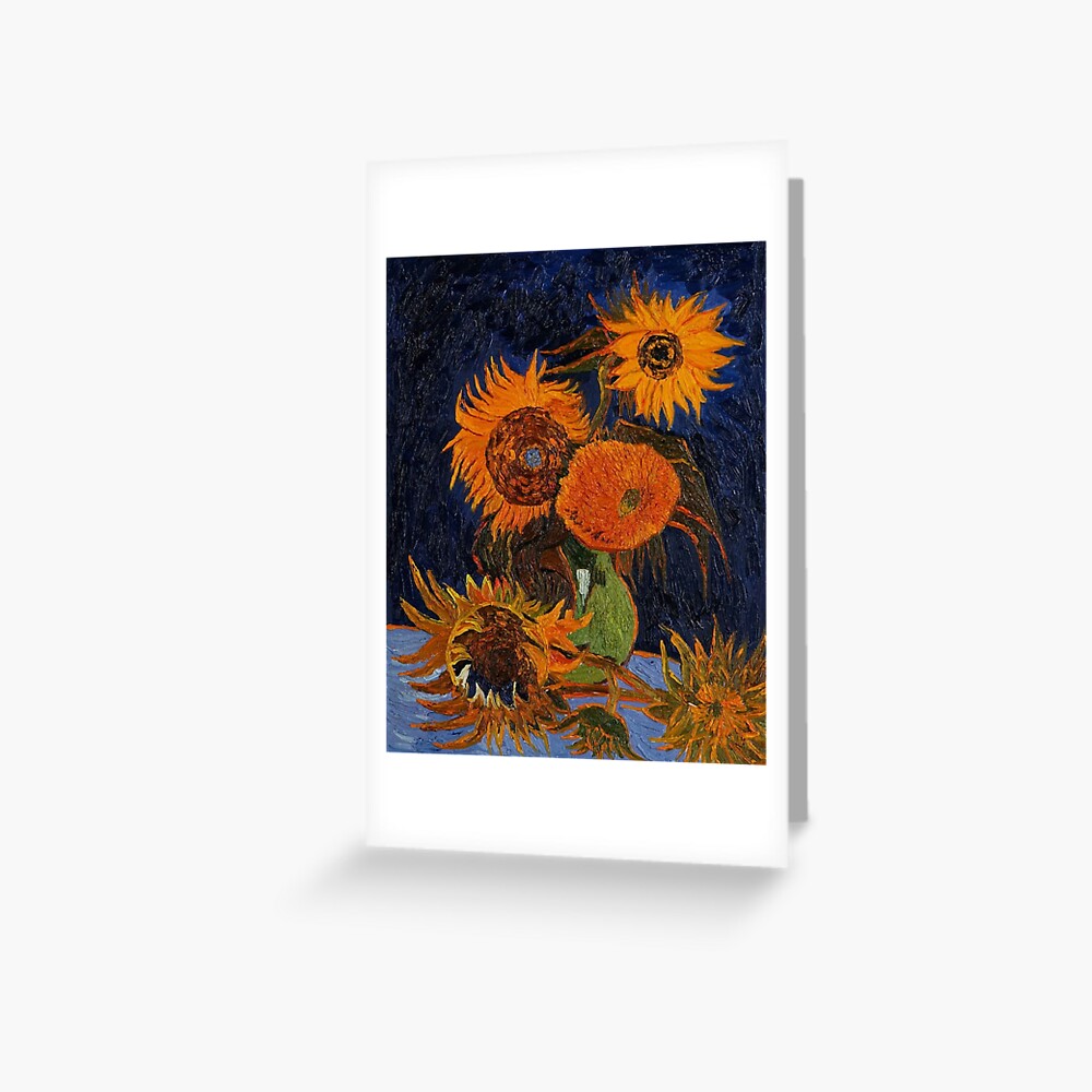 "Vincent Van Gogh Blue Sunflowers Poster Print Modern Wall Decor Van