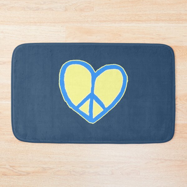 Item preview, Blue Yellow Ukrainian Heart Peace, Peace Love, Peace Sign, No War designed and sold by badlydrawnbabe.