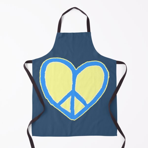 Item preview, Blue Yellow Ukrainian Heart Peace, Peace Love, Peace Sign, No War designed and sold by badlydrawnbabe.