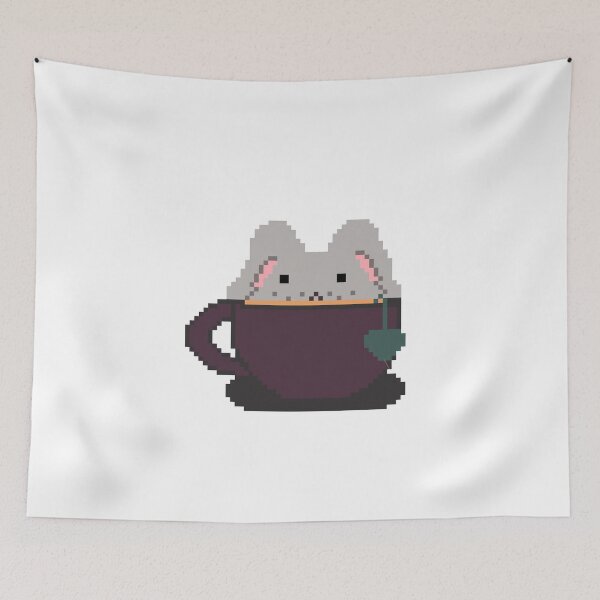Item preview, Gray Teacup Bunny designed and sold by TeaBagKitten.