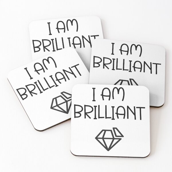 Item preview, I am brilliant statement t-shirt for self-confident girls, girls and women designed and sold by Gordenwear.