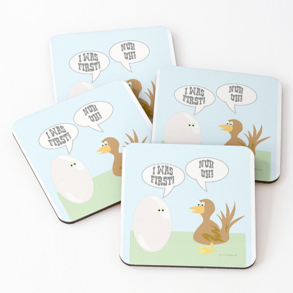 Item preview, Chicken Vs Egg Funny Animal Cartoon Design designed and sold by mytshirtfort.