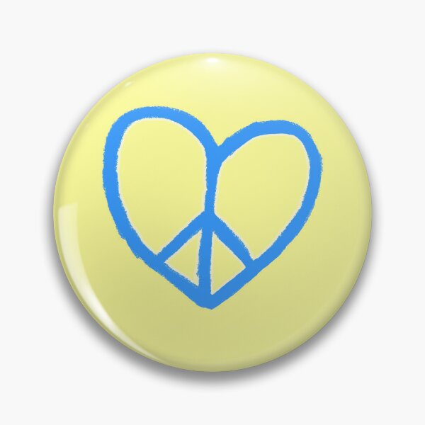 Item preview, Blue Yellow Ukrainian Heart Peace, Peace Love, No War designed and sold by badlydrawnbabe.