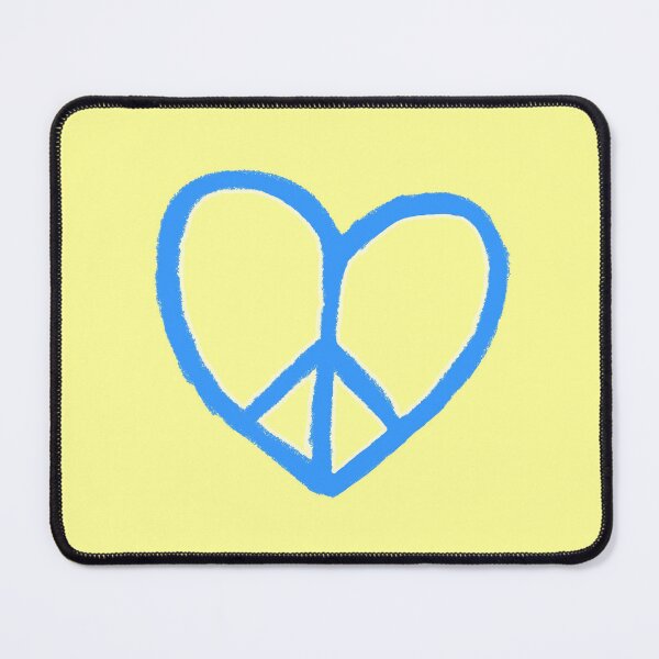 Item preview, Blue Yellow Ukrainian Heart Peace, Peace Love, No War designed and sold by badlydrawnbabe.