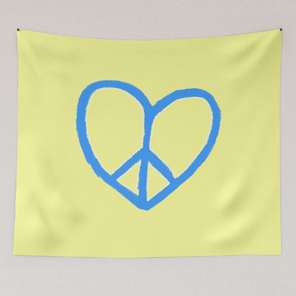 Item preview, Blue Yellow Ukrainian Heart Peace, Peace Love, No War designed and sold by badlydrawnbabe.