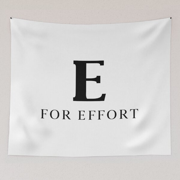 Item preview, E for Effort designed and sold by jenniferzalzal.