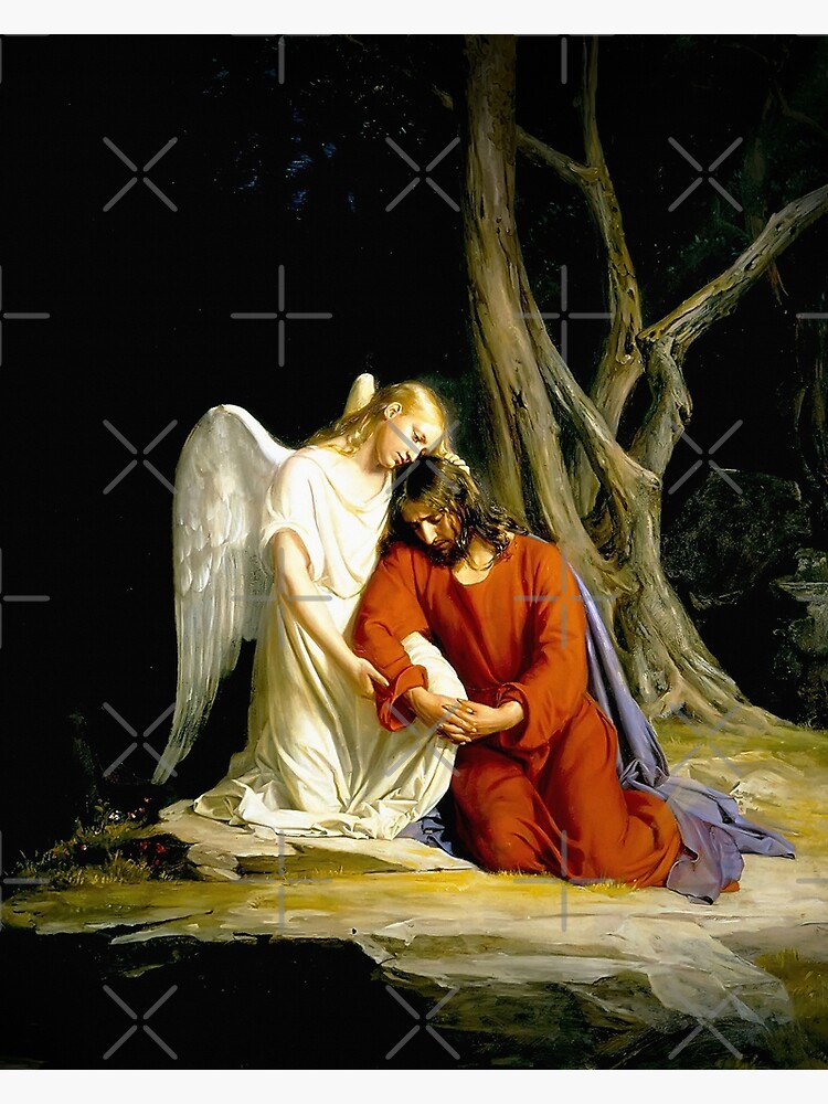Gethsemane by Carl Bloch jesus christ in gethsemane with an angel