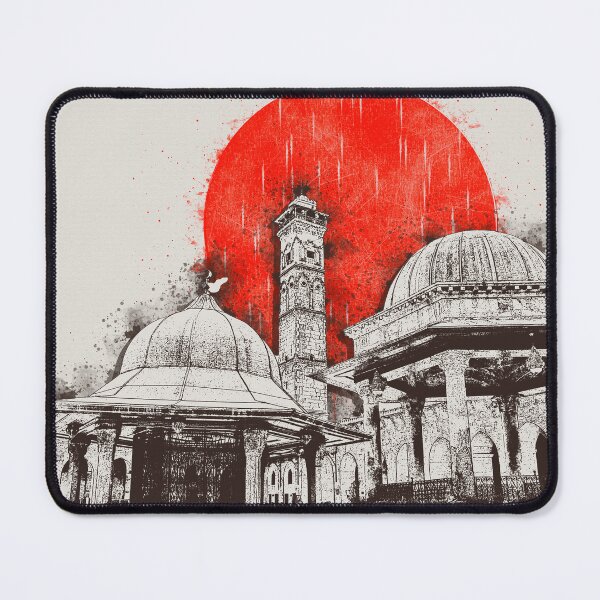Artikelvorschau, Umayyadenmoschee Damaskus – Kunstdruck im Stil markanter islamischer Architektur entworfen und verkauft von NadalArtStudio.