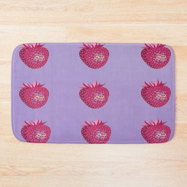 Item preview, Red Strawberries On Lavender Background Design designed and sold by debmund.