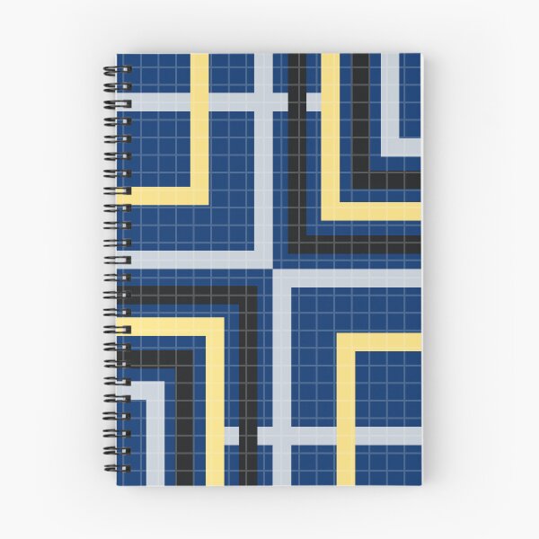 Item preview, Geo Shapes With Blue Yellow and Grey Stripes - Grids designed and sold by Heavdaiin.